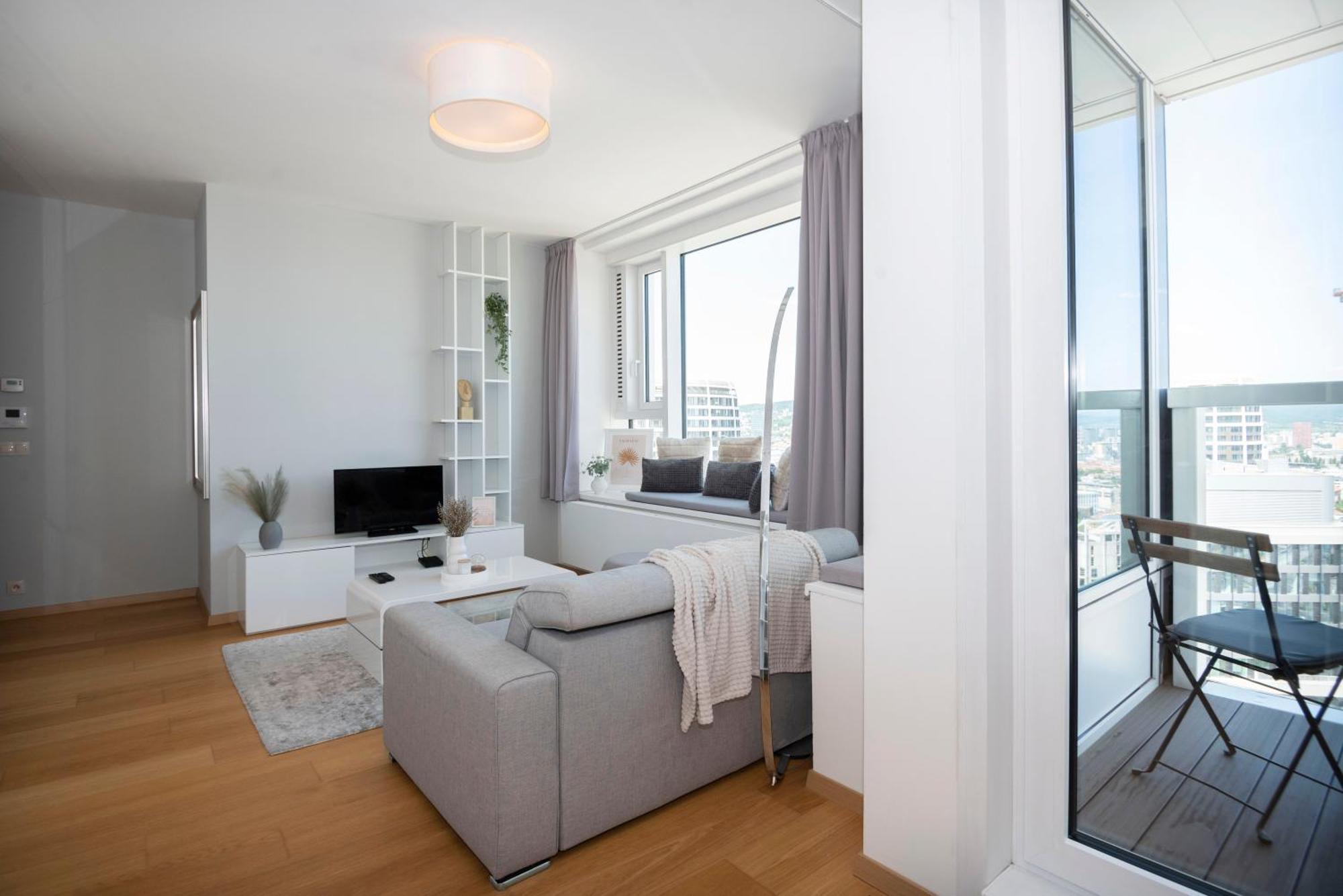 Apartament Luxury 1Bdrm On The 28Th Floor Bratysława Zewnętrze zdjęcie